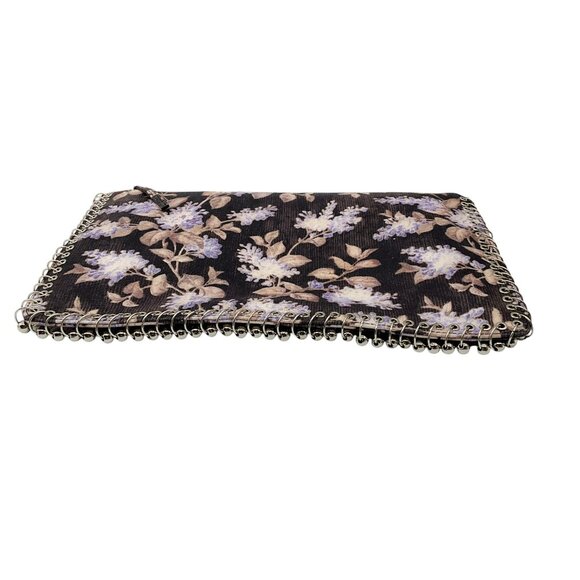 Zimmermann Black Lavender Floral Embellished Envelope Clutch - Picture 4 of 13